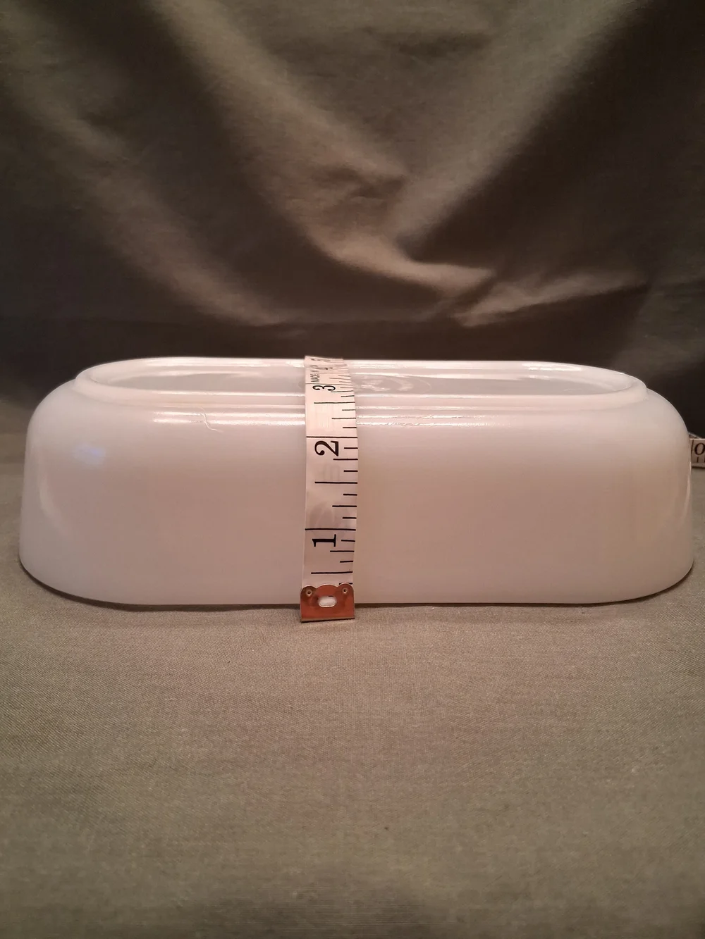 Vintage Anchor Hocking Fire-King Milk-White Oval Baking Dessert Dish